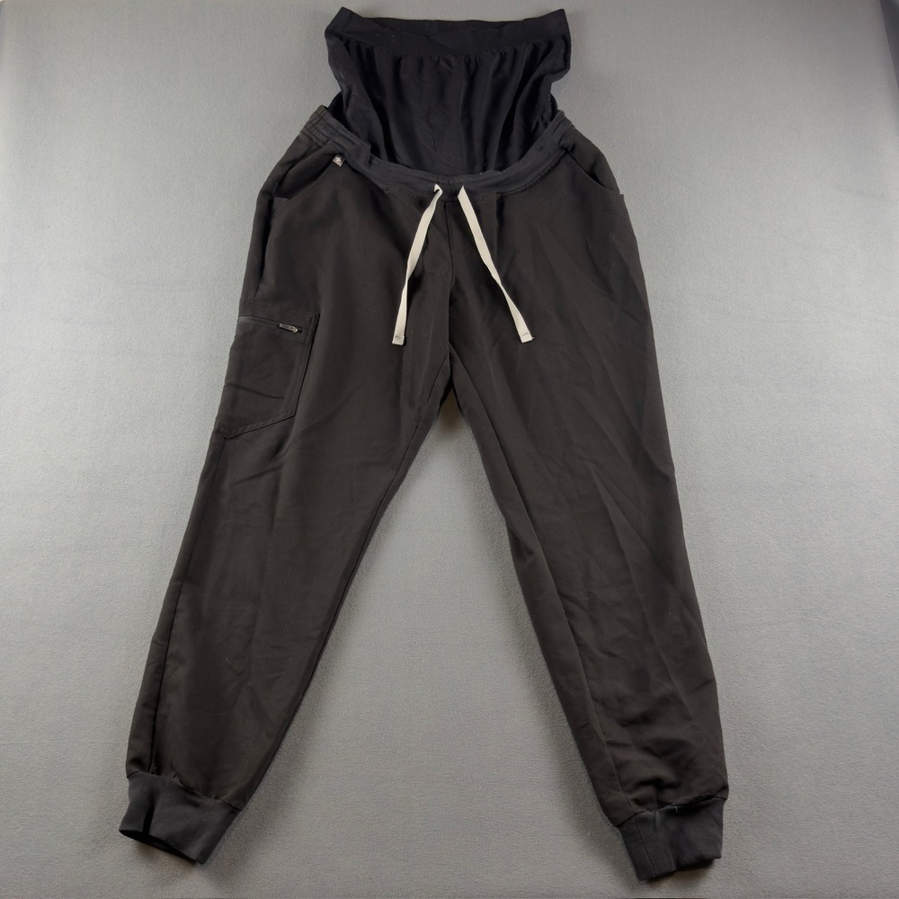 Figs Zamora Maternity Jogger Scrub Pants Black Medium W22SW2006 Technical Col.